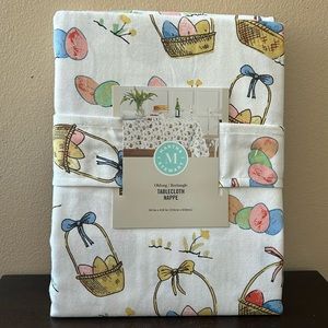 Martha Stewart Easter Eggs Baskets  Tablecloth 60”x102” New Colorful